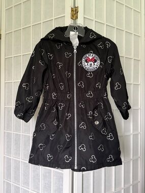 Disney Minnie Mouse Black Hooded Raincoat for Kids Size 2T